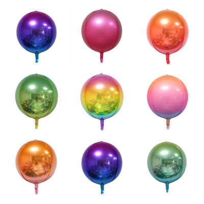 Factory Direct Sales 22-Inch 4D Gradient Color Series Carnival Festival Aluminum Foil Balloon