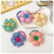 Large Flower Plaid Hair Band Children's Cloth Headband Cute Baby Does Not Hurt Hair Rubber Bands Girls Hair Rope Hair Accessories