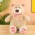 Strawberry Bear Cute Doll Small Rabbit Fur Bear with Scarf Doll Children's Gift Plush Toy