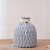 Artistic Fresh White Powder Blue Ceramic Small Vase Flower Device with Hemp Rope Bow Soft Home Decoration Small Size