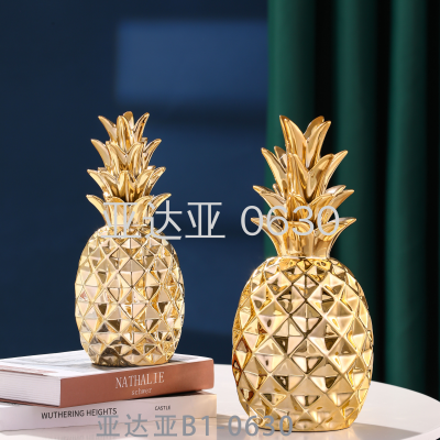 Light Luxury Creative Ceramic Pineapple Decoration Modern Minimalist Nordic Cabinet Desktop Soft Home Decoration