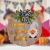 New Christmas Decoration Christmas Wooden with Lights Rudolf Door Plate Door Hanging round Replaceable Accessories Garland