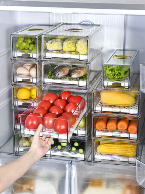 Household Refrigerator Crisper Frozen Drawer Storage Box Drawer Kitchen Storage Food Food Organizing Egg Storage Box