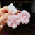 2 Pieces ~ Flower Children's Rubber Band Cute High Elastic Pink Does Not Hurt Hair Partysu Hair Accessories Girls Pearl Hair Ring