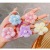 2 Pieces ~ Flower Children's Rubber Band Cute High Elastic Pink Does Not Hurt Hair Partysu Hair Accessories Girls Pearl Hair Ring