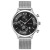 Korean-Style Lightweight Watch Men's Mesh Quartz Watch Fashionable Simple Black Six-Pin Watch Calendar Men's Watch Generation