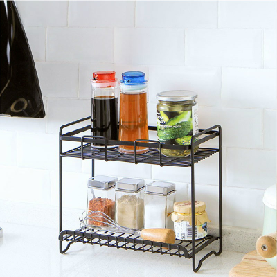 Household Double-Layer Iron Storage Rack for Foreign Trade