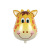 Factory Direct Sales Cartoon Animal Head Aluminum Balloon Lion Tiger Cow Donkey Head and Other Aluminum Foil Balloon