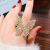 Best-Seller on Douyin Butterfly Ring Elegant Shining Diamond Open Index Finger Ring Factory Direct Sales 2022 New Accessories