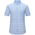 [Large Size Ice Silk] Spring and Autumn Square-Cut Collar and Blue Young and Middle-Aged Summer Plaid Cotton Slim-Fit Spot Casual Men's Clothing Batches