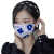 Popular Klein Blue Mask Three-Layer Meltblown Fabric Women's Good-looking Disposable Protective Mask