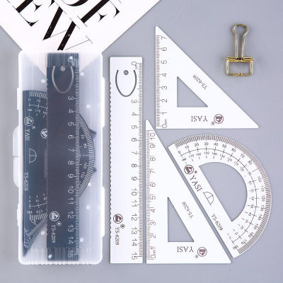 Ruler Set Ruler Compasses Set Junior High School School School Supplies Ruler Student Junior High School Protractor Triangular Plate Set