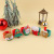 Cute Christmas Ring Pop Cartoon Plush Elk Christmas Pat-Bracelet Ornament Toy