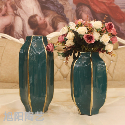 Xuyang Creative Simple Ceramic Vase Northern European Style Entry Luxury Home Hotel Sample Room Soft Decoration