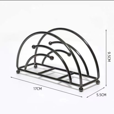 Iron Tissue Holder Tissue Holder Metal Vertical Napkin Holder Cafe Hotel Paperboard Clip Dining Table Storage