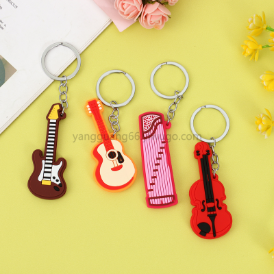 Hot Selling Creative Musical Instrument Keychain Folk Classical Guitar Creary Pendant Taobao Activity Gift