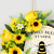 Cross-Border Spot Ins Nordic Home Decorations Artificial Flower Sunflower Garland Bee Valve Wall Hangings