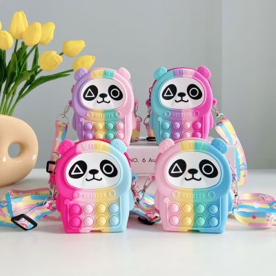 Mouse Killer Pioneer Decompression Bag Children Silicone Coin Purse Amazon Bag Panda Cartoon Crossbody Bag Bubble Bag Female