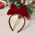 New Year Bright Red Three-Dimensional Bow Headband Instafamous Princess Cute Hairpin Hair Band Shredded Hairpin Headdress Hair