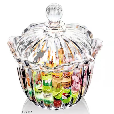Acrylic Pc Candy Box with Lid Storage Tank Candy Box Creative Transparent Storage Tank Tea Jar Square Sugar Jar Decoration