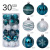 Cross-Border Christmas Decorations 6cm/30PCs Shaped Painted Christmas Ball Set Christmas Tree Pendant