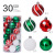 Cross-Border Christmas Decorations 6cm/30PCs Shaped Painted Christmas Ball Set Christmas Tree Pendant