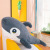 New Simulation Marine Life Rabbit Fur Shark Plush Toy Super Cute Shark Doll Large Grab Machine Doll Wholesale