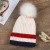 Autumn and Winter Hat Women's Korean-Style Cute Light Board Cloth Label Knitted Hat Warm Woolen Hats with Woolen Balls Wholesale