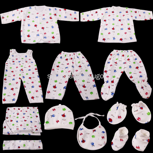 spring lady milk silk suit newborn baby clothes baby suit baby 11-piece children‘s clothing