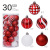 Cross-Border Christmas Decorations 6cm/30PCs Shaped Painted Christmas Ball Set Christmas Tree Pendant