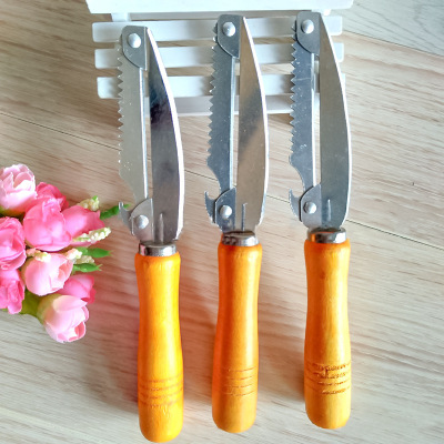 2 Yuan Three-Purpose Plane Wooden Handle Multifunctional Paring Knife Peeler Peeling Knife Potato Beam Knife