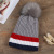 Autumn and Winter Hat Women's Korean-Style Cute Light Board Cloth Label Knitted Hat Warm Woolen Hats with Woolen Balls Wholesale