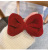 New Year Bright Red Three-Dimensional Bow Headband Instafamous Princess Cute Hairpin Hair Band Shredded Hairpin Headdress Hair