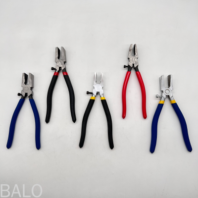 Glass Pincer Flat Mouth Breaking Pliers with Teeth Clamping Glass Clamp Trimming Pliers Toothless Ceramic Tile Pliers Opener Glass Cutter