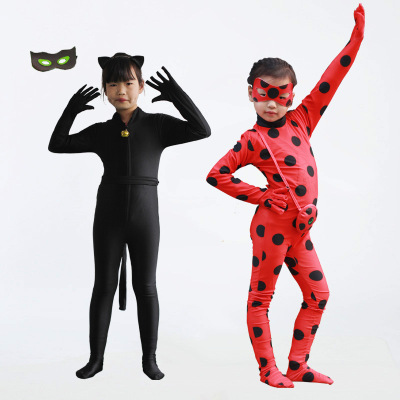 Ladybug Girl Children Adult Costume Redinor One-Piece Tights Cos Stage Dress up Halloween Clothes