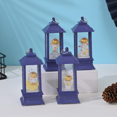 Astronaut Crystal Storm Lantern Decoration Bedroom Night Light Crafts Girls Valentine's Day Gift Astronaut Snow Decoration