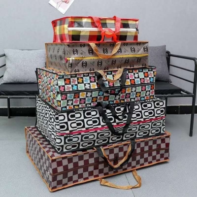 Moving Bag Thick Waterproof Cotton Quilt Bag Film Non-Woven Fabric Buggy Bag Printing Portable Luggage Packing Bag