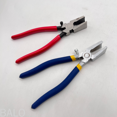 Thickened Glass Pincer Flat Mouth Breaking Pliers with Teeth Clamping Glass Clamp Trimming Pliers Toothless Ceramic Tile Pliers Large Opening Device