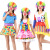 Clown Performance Costume Male Cosplay Masquerade Show Funny Dress up Adult Clown Clothes Suit