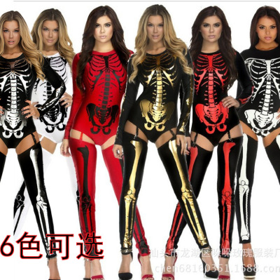 Vampire Bride Witch Queen Halloween Costume Skull Zombie Uniform Nightclub Performance