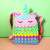 New Rat Killer Pioneer Schoolbag Unicorn Backpack Cartoon Bubble Cute Children's Educational Decompression Storage Bag Wholesale