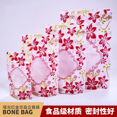 Food Grade Universal Packaging Bag Spot Matte Red Jinhua Snack Snack Plastic Bag Bags Leisure Pet Buggy Bag
