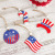 Cross-Border New American Independent Wooden Decorations 7cm/6 Independence Day Party Five-Pointed Star Flag Ornaments