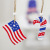 Cross-Border New American Independent Wooden Decorations 7cm/6 Independence Day Party Five-Pointed Star Flag Ornaments