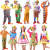 Clown Performance Costume Male Cosplay Masquerade Show Funny Dress up Adult Clown Clothes Suit