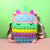 New Rat Killer Pioneer Schoolbag Unicorn Backpack Cartoon Bubble Cute Children's Educational Decompression Storage Bag Wholesale