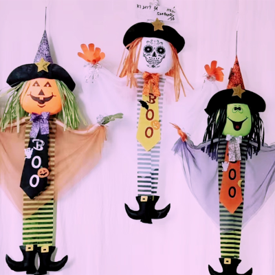 Ghost Festival Pumpkin Scarecrow, Holiday Decoration, Cartoon Cute Scarecrow, Halloween Scene Layout