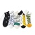 Spring and Summer Trendy Brand Men's Ankle Socks Personality Anxiety Pattern Socks Men's Sports Socks Sweat-Absorbent Breathable Low-Cut Cotton Socks