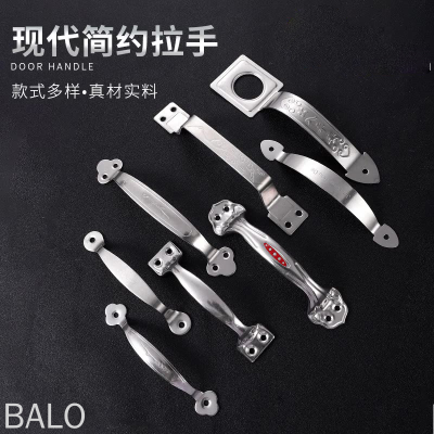 Stainless Steel Handle Square Hole Handle Household Cabinets Door Handle Plum Blossom Thickened Stainless Steel round Head Bow Handle