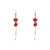 Sterling Silver Needle New Arrival Trendy Red Crystal Fox Tassel Earrings Female Online Influencer Personality All-Matching Long Ear Rings